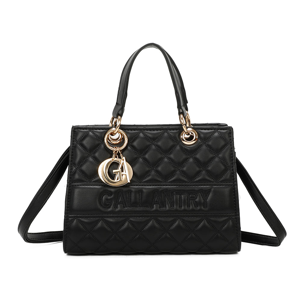 Sac à Main en Similicuir Matelassé Joanna Noir