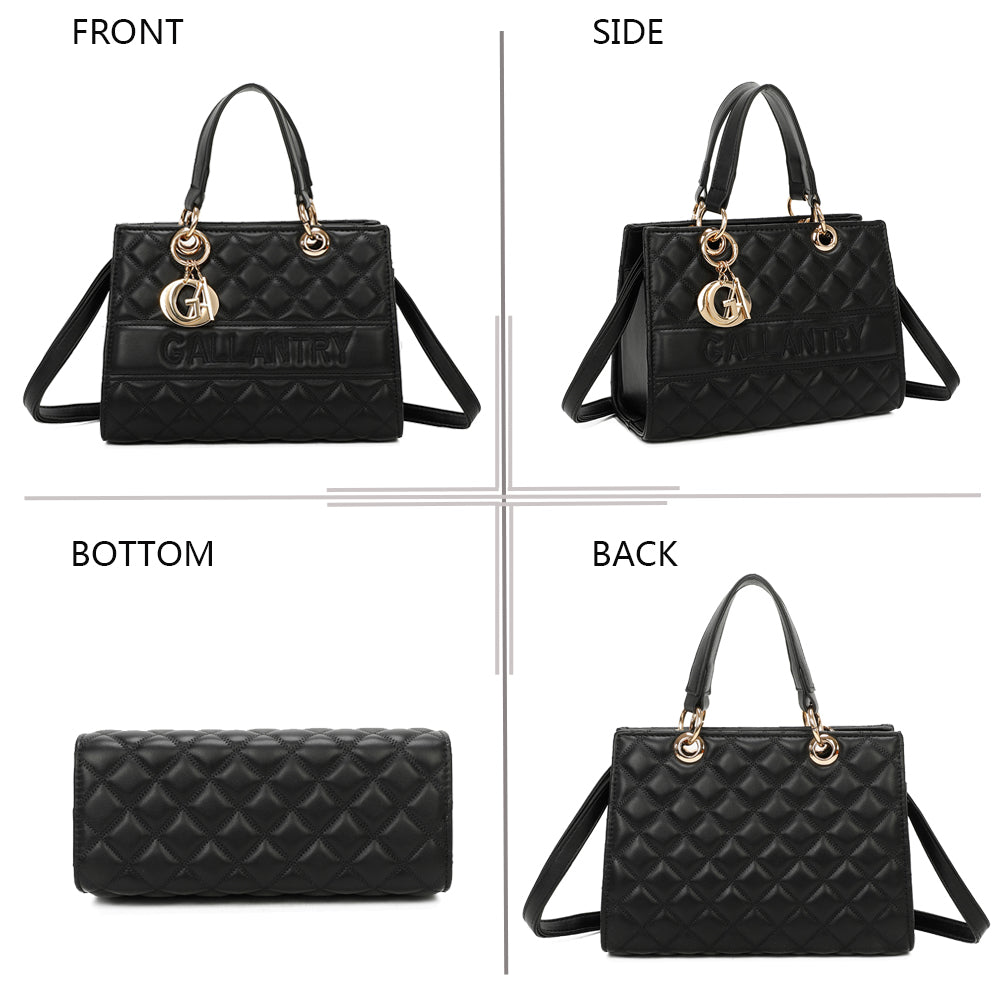 Sac à Main en Similicuir Matelassé Joanna Noir