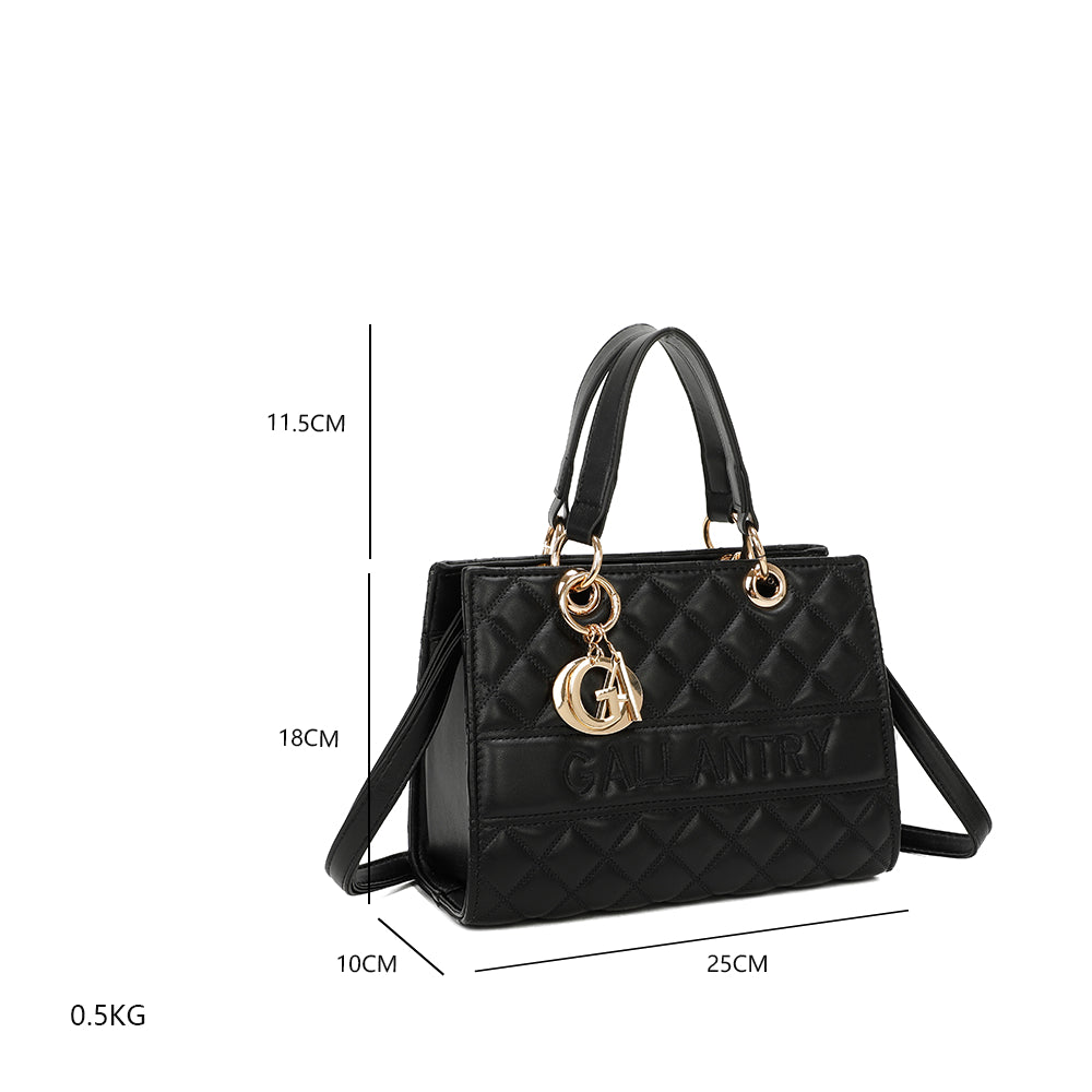 Sac à Main en Similicuir Matelassé Joanna Noir