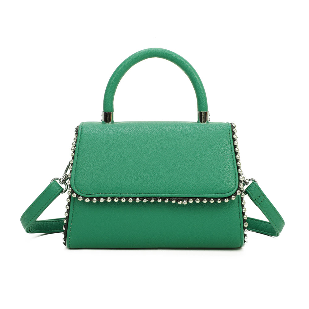 Sac à Main Clouté à Bandoulière Roxy Vert