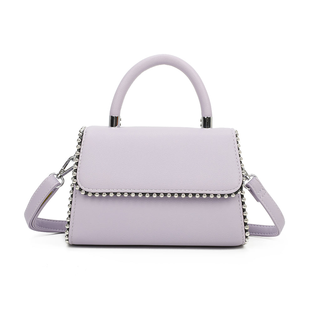 Sac à Main Clouté à Bandoulière Roxy Violet