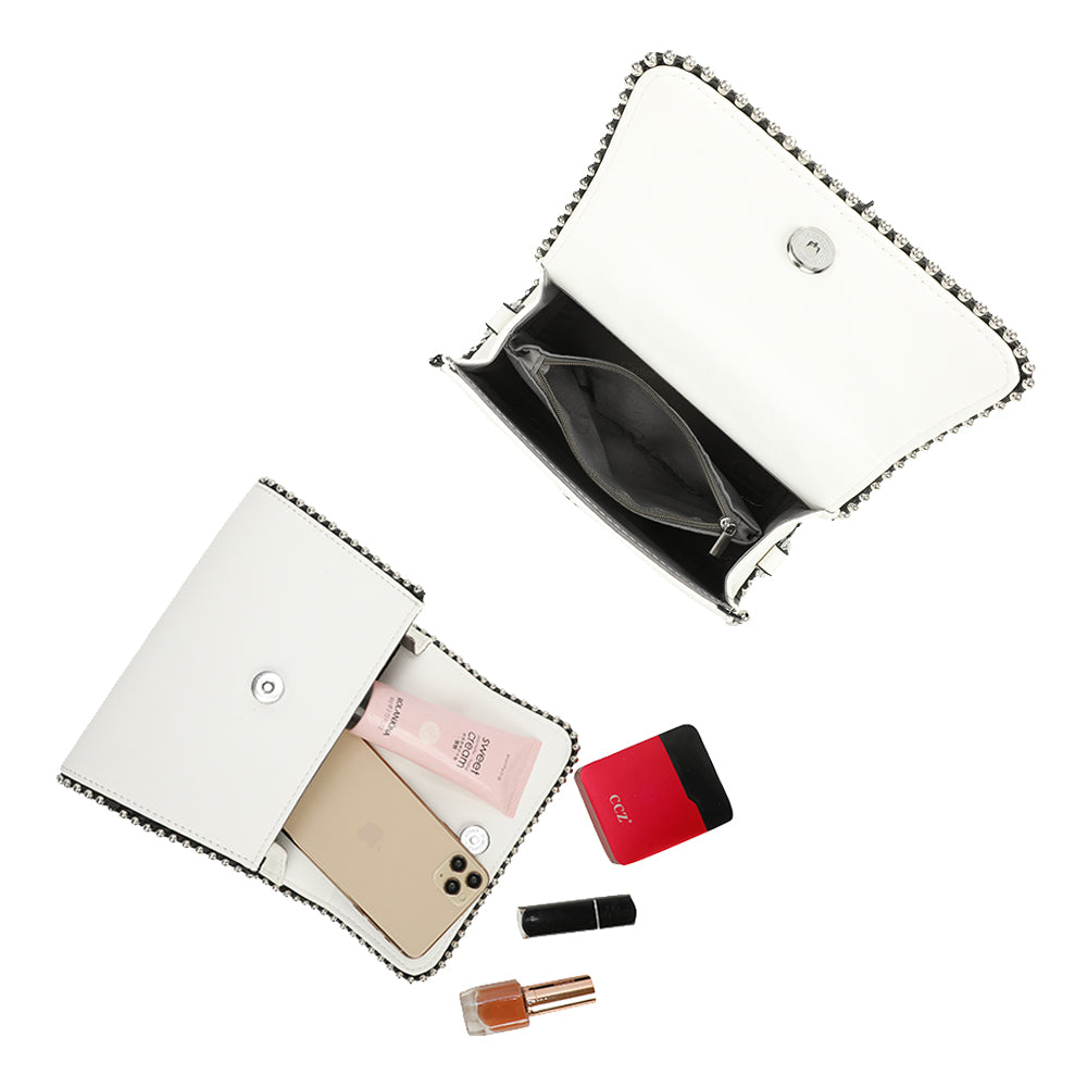Sac à Main Clouté à Bandoulière Roxy Blanc