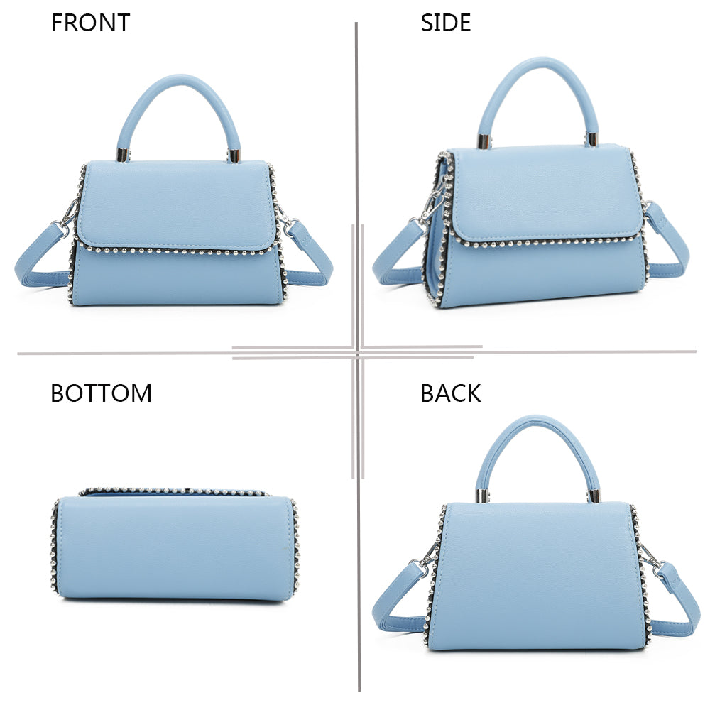 Sac à Main Clouté à Bandoulière Roxy Bleu
