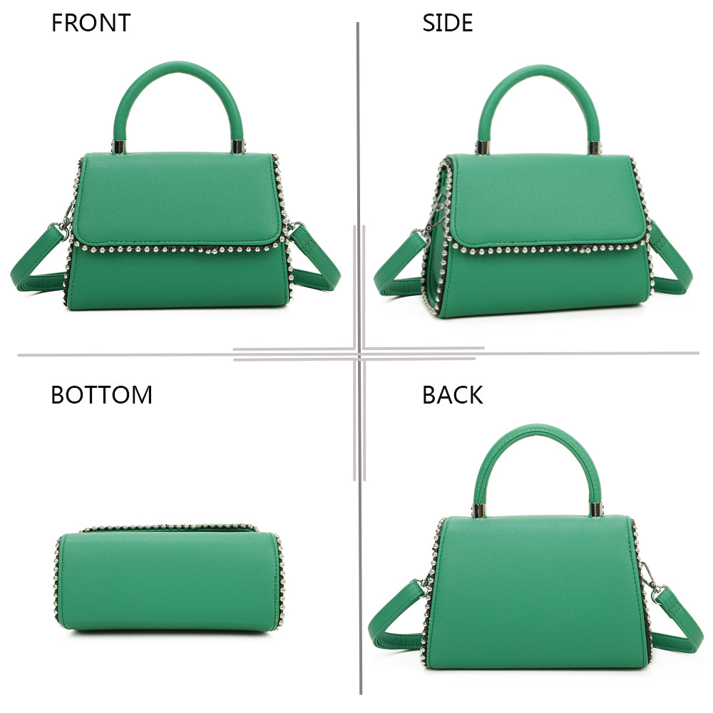 Sac à Main Clouté à Bandoulière Roxy Vert