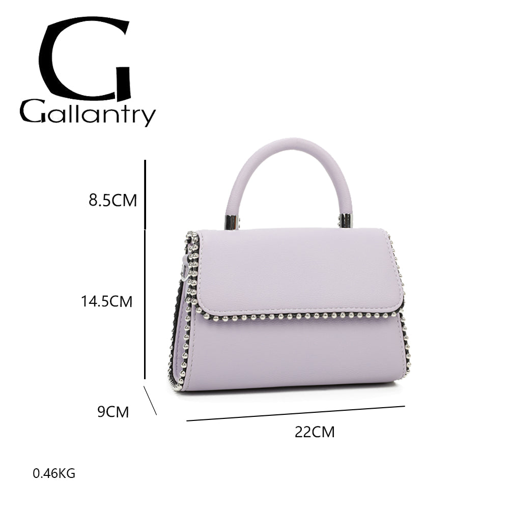 Sac à Main Clouté à Bandoulière Roxy Violet