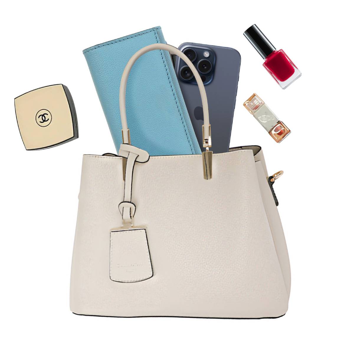 Sac à Main Fourre-Tout Bandoulière L'Échappée Beige