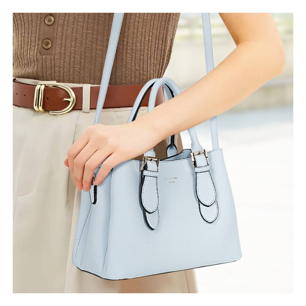 Sac à Main Fourre-Tout à Bandoulière Sydney Bleu