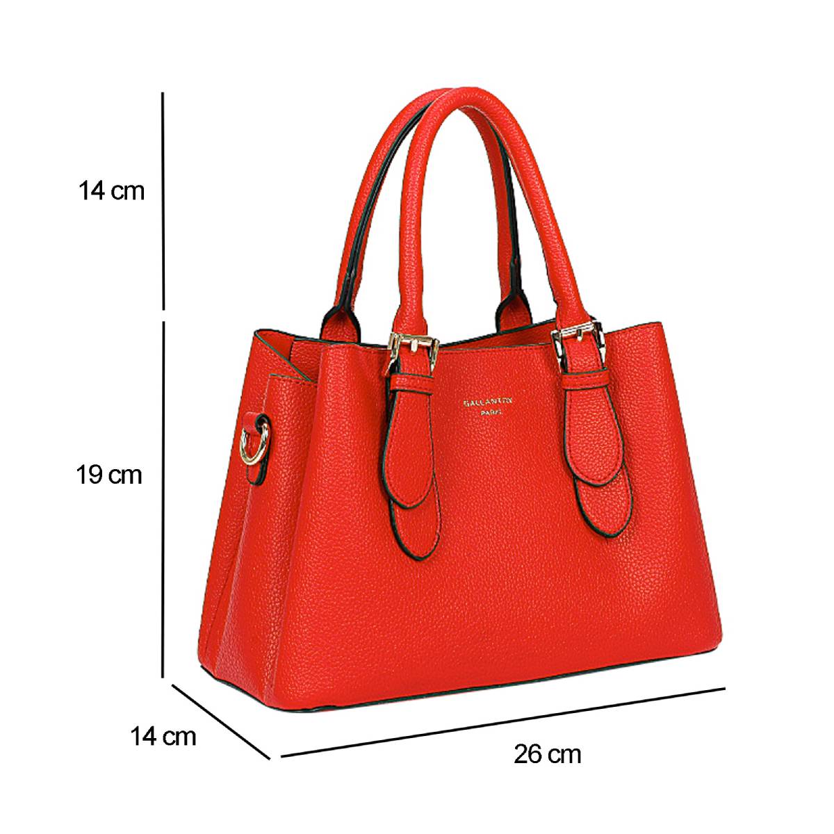 Sac à Main Fourre-Tout à Bandoulière Sydney Rouge