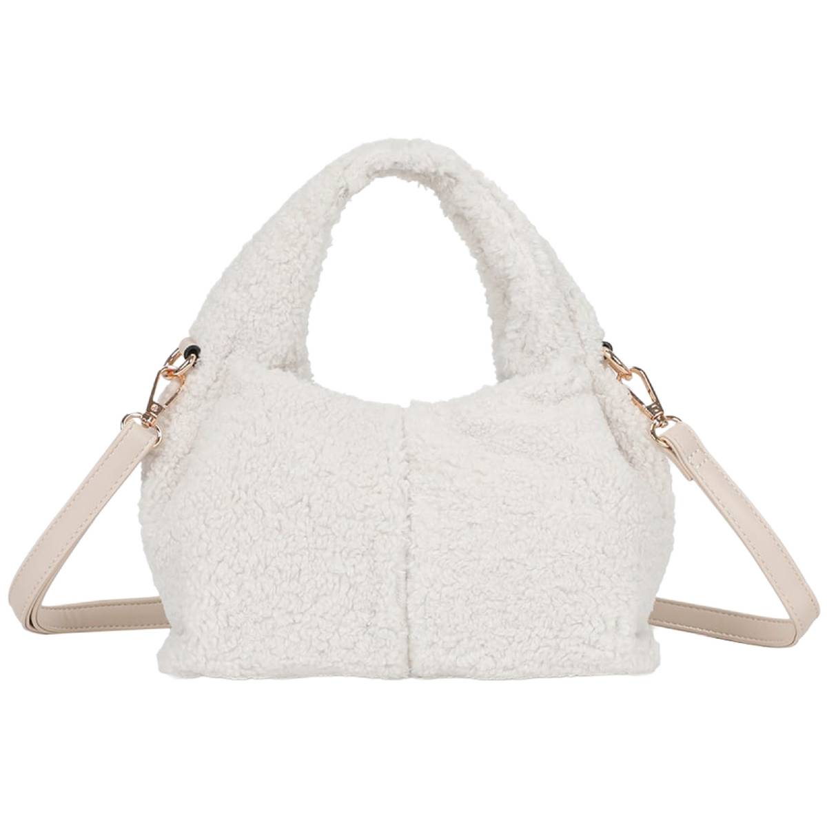 Sac à Main Fourrure à Bandoulière Dakota Beige