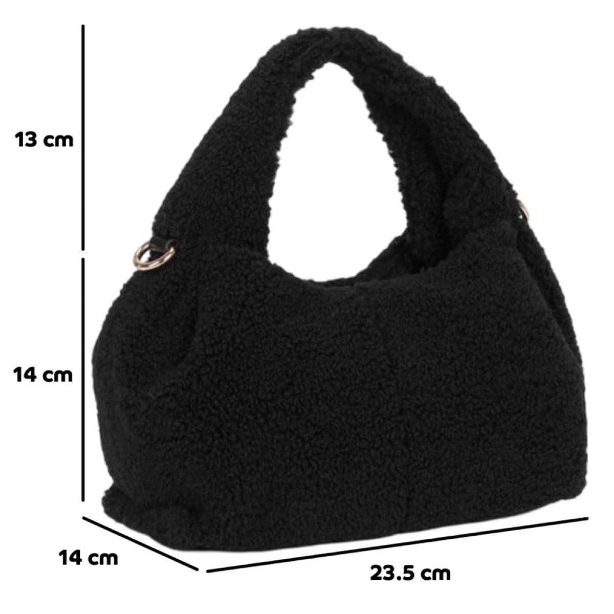 Sac à Main Fourrure à Bandoulière Dakota Noir