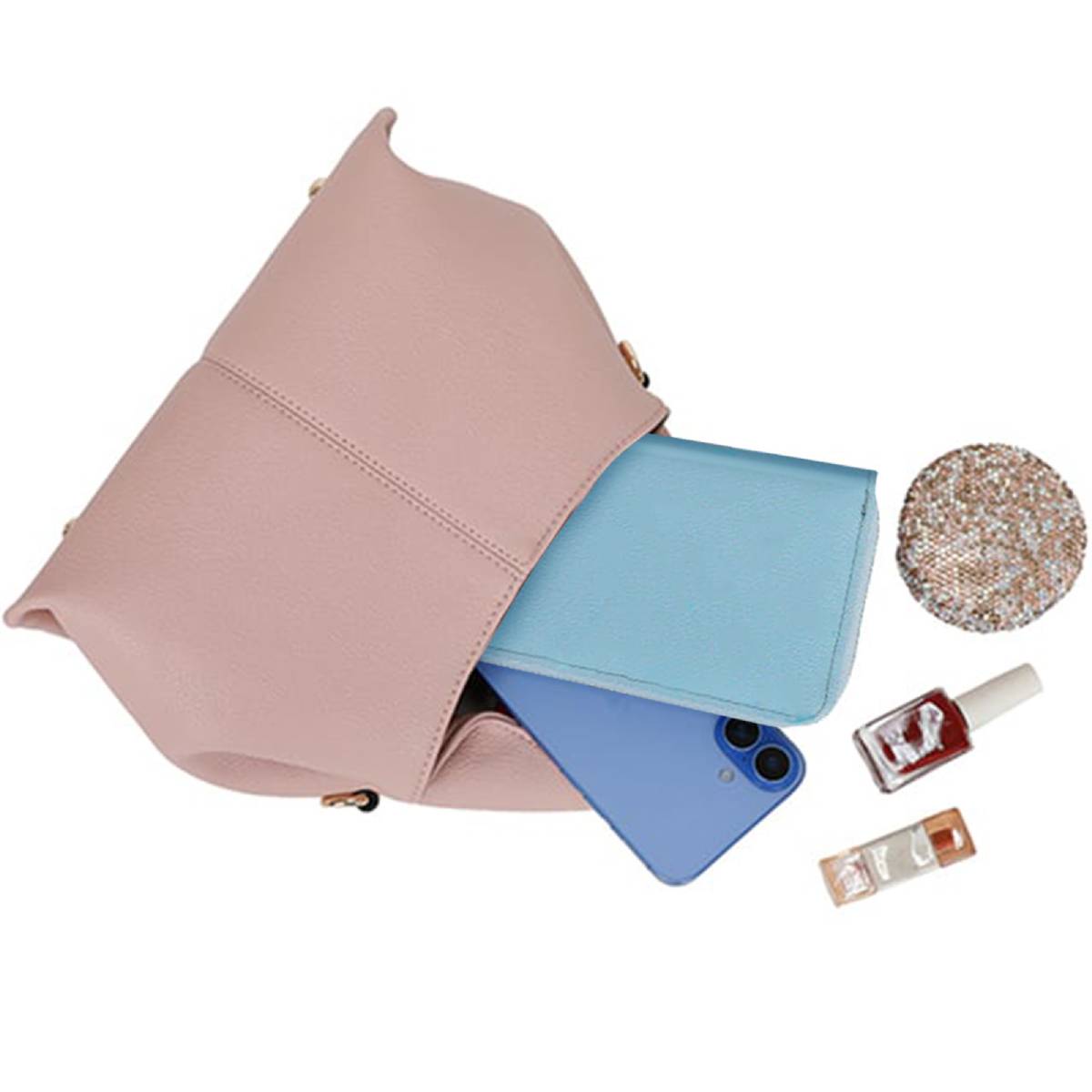 Sac Origami Fourre-Tout à Bandoulière L'Allure Rose