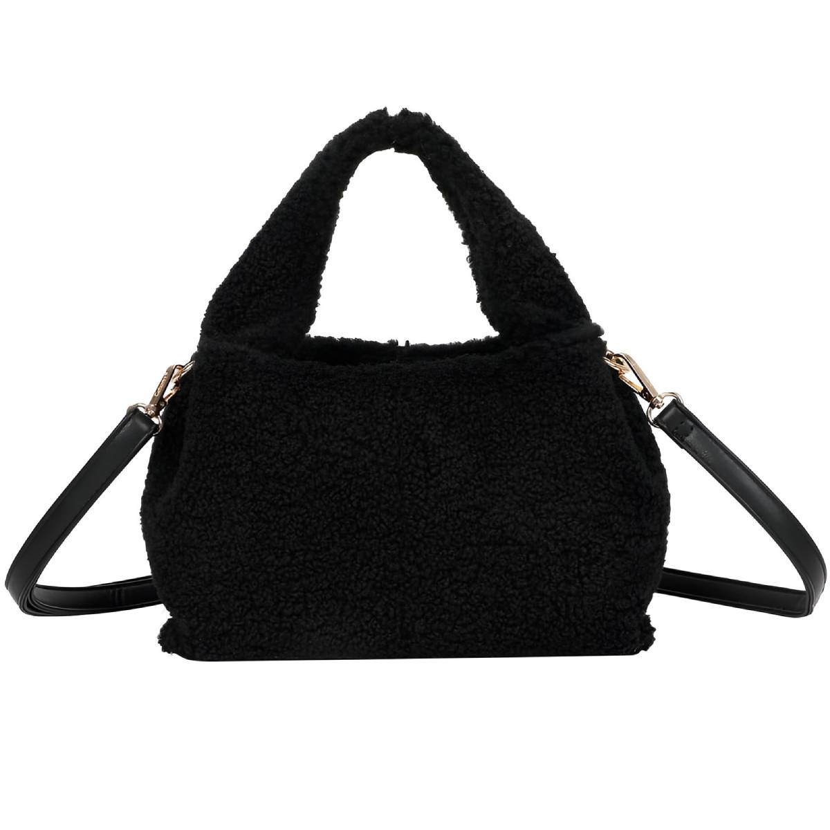 Sac à Main Fourrure à Bandoulière La Caresse Noir