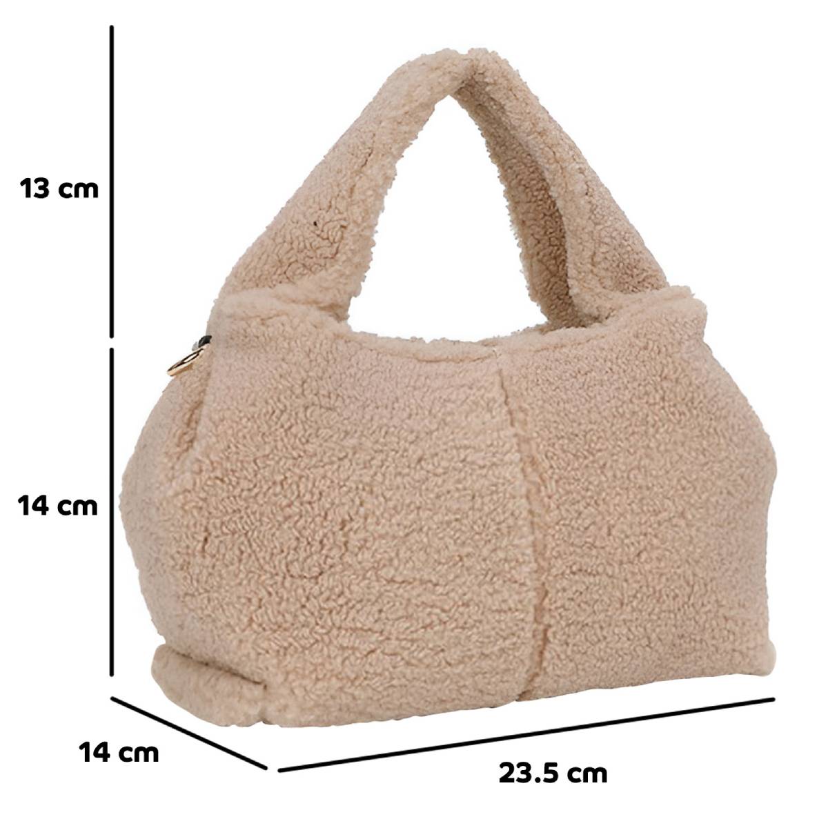 Sac à Main Fourrure à Bandoulière La Caresse Taupe
