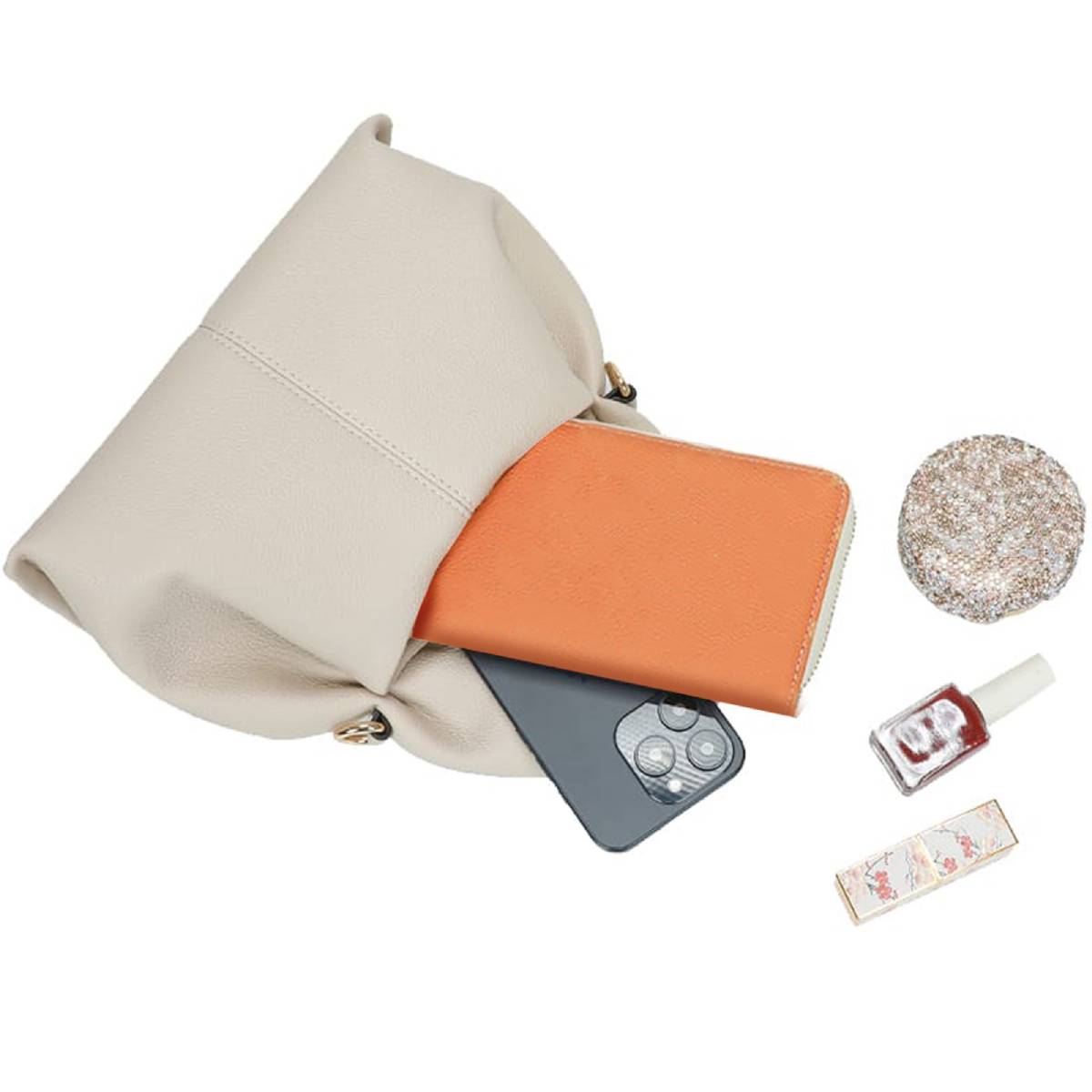 Sac Origami Fourre-Tout à Bandoulière La Nuance Beige