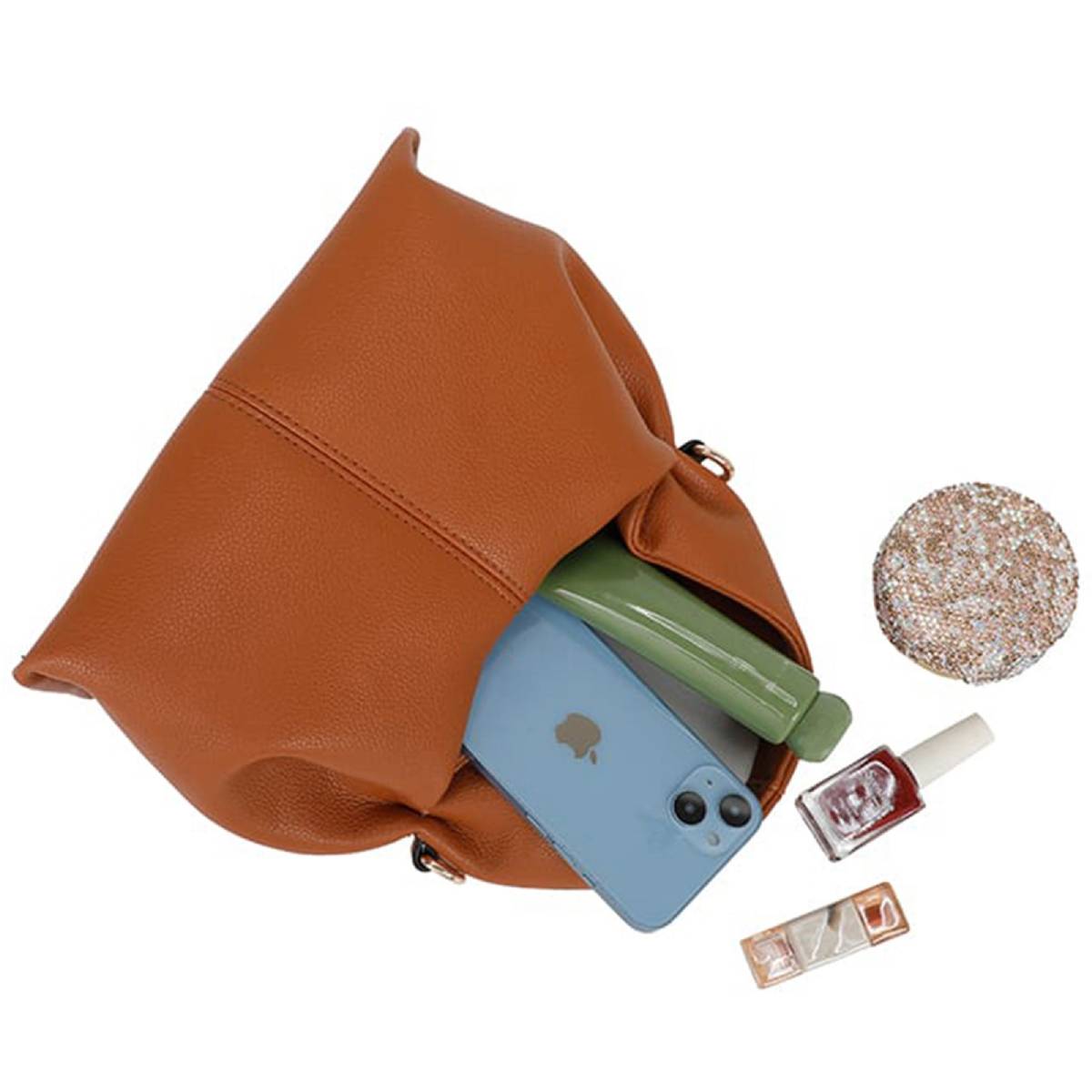 Sac Origami Fourre-Tout à Bandoulière La Nuance Camel