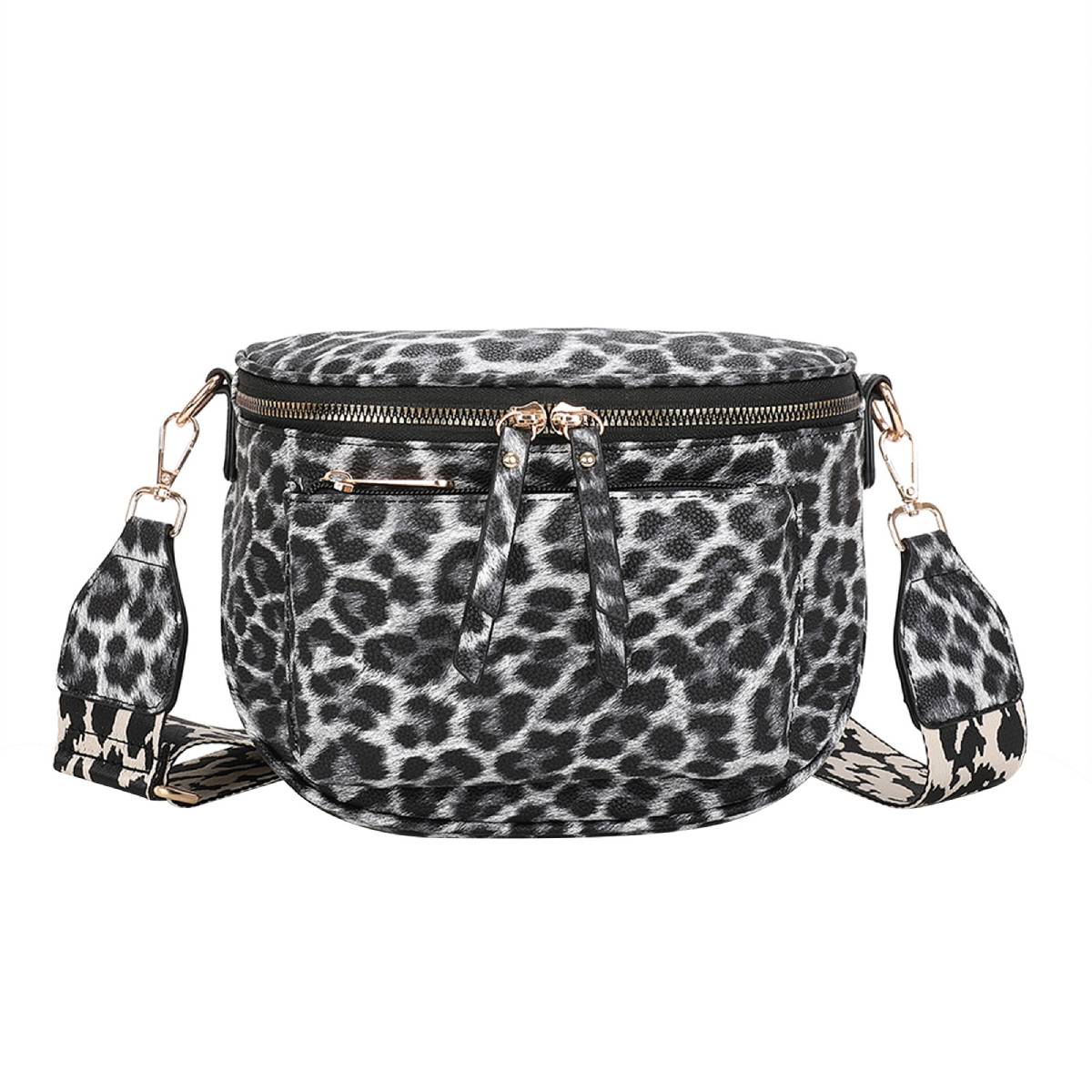 Sac Banane Imprimé Léopard La Virée Gris