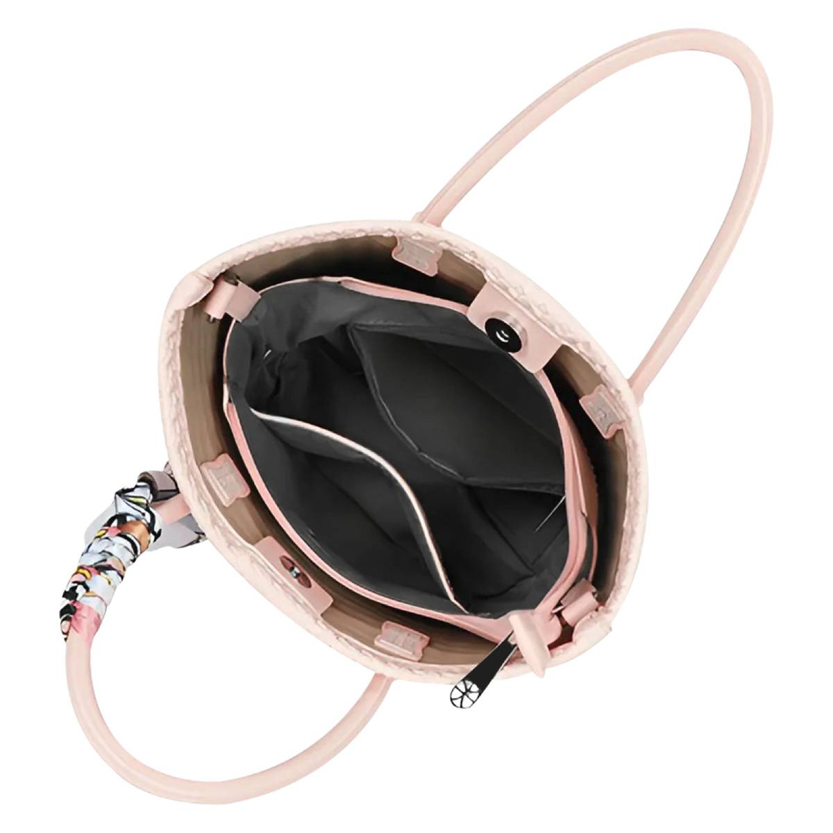 Sac à Main avec Bandoulière à Motif Tressé La Muse Rose