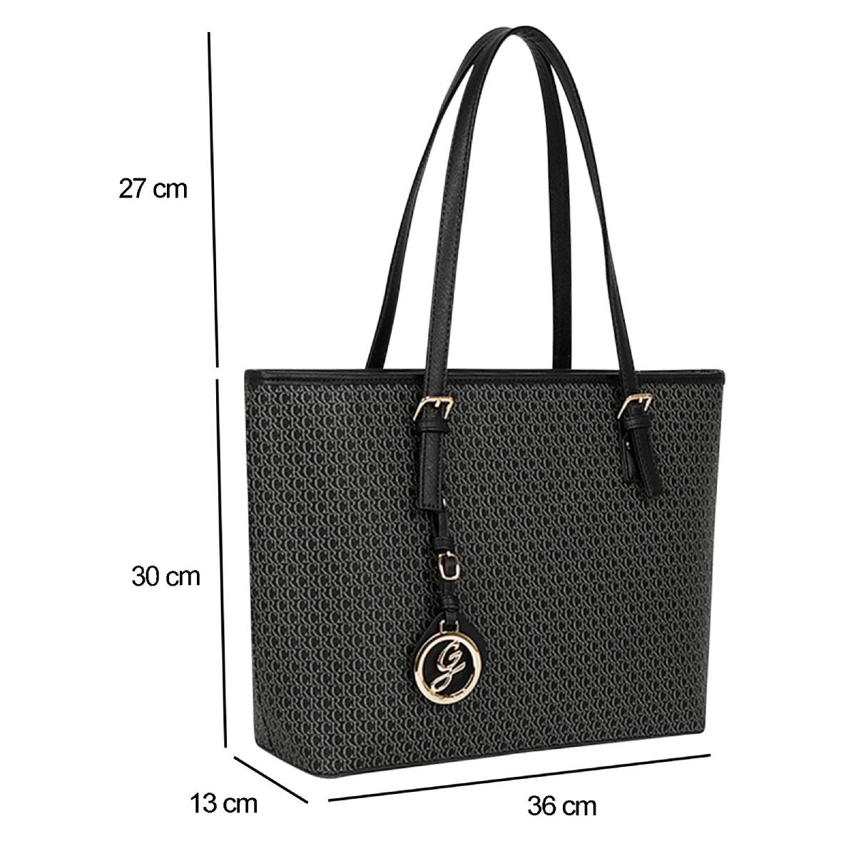 Sac Cabas Imprimé Calligraphique L'Empreinte Noir