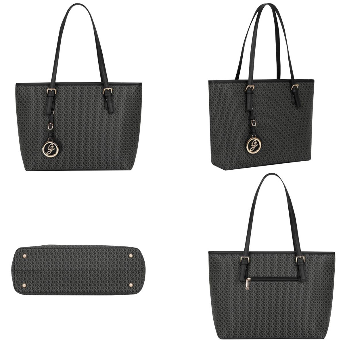 Sac Cabas Imprimé Calligraphique L'Empreinte Noir