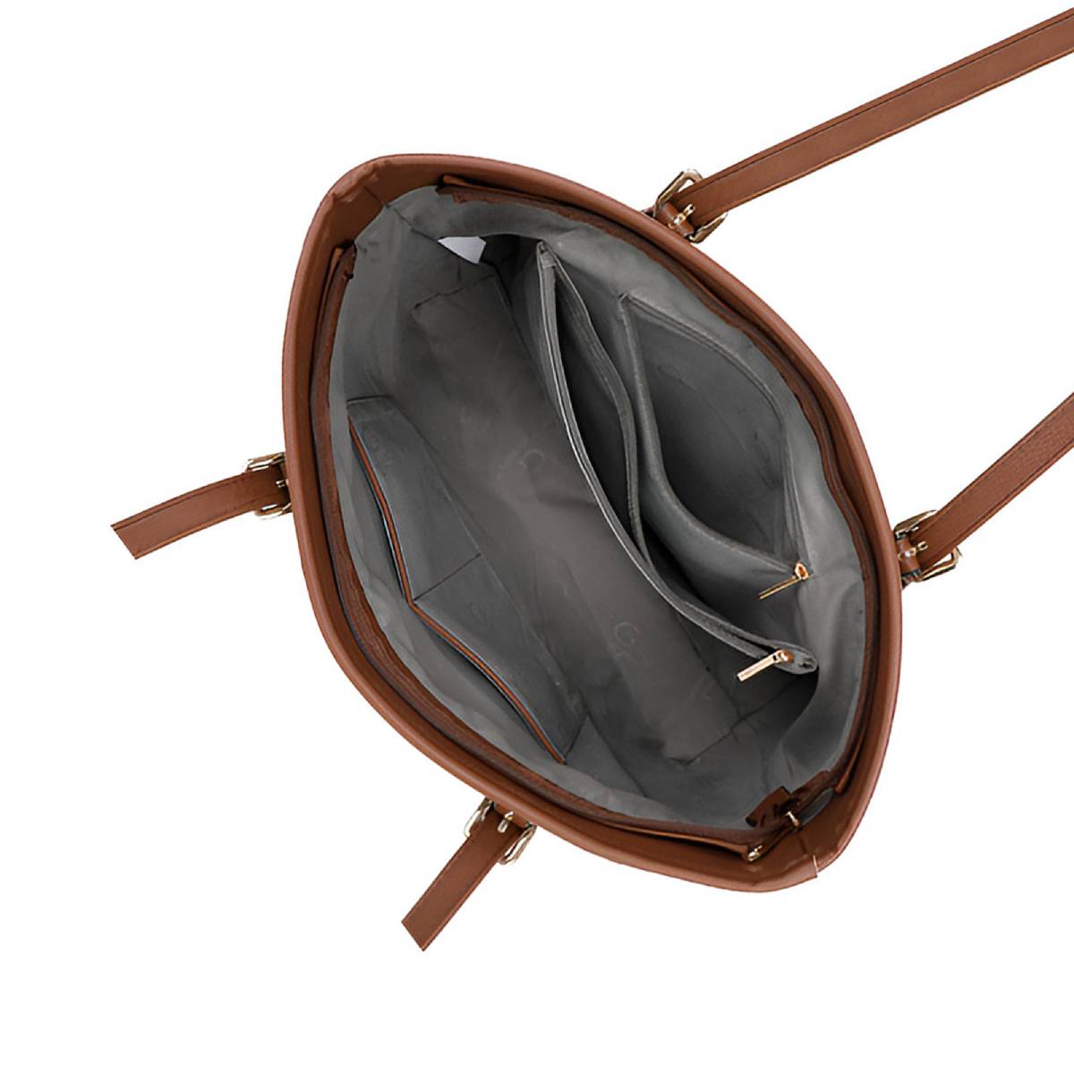 Sac Cabas Imprimé Calligraphique L'Empreinte Marron