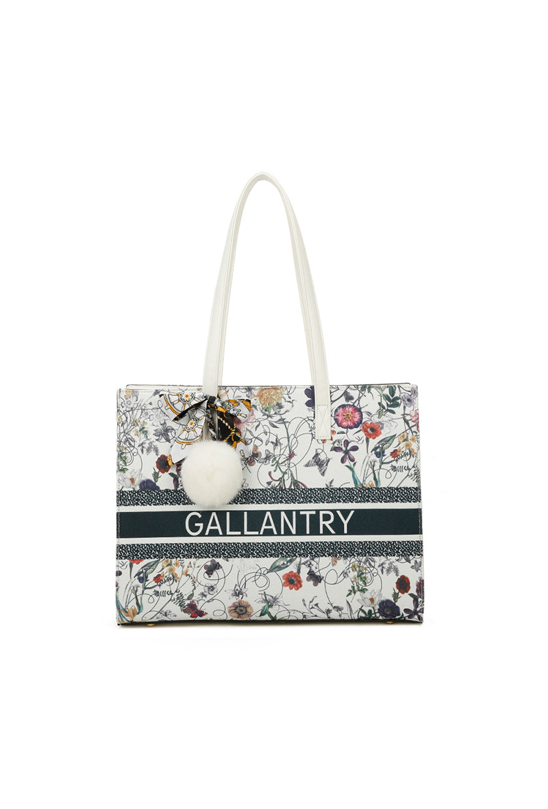 Sac à Main Cabas Impriimé Le Canevas Blanc