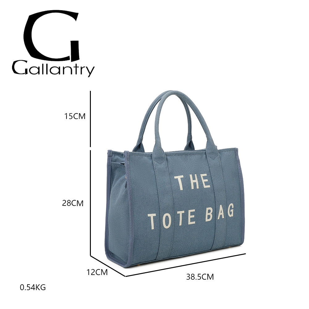 Sac à Main THE TOTEBAG en Tissu Taille L Bleu