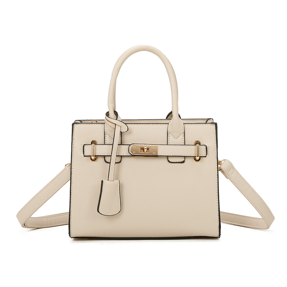 Sac à Main Effet Grainé L'Évanescente Beige