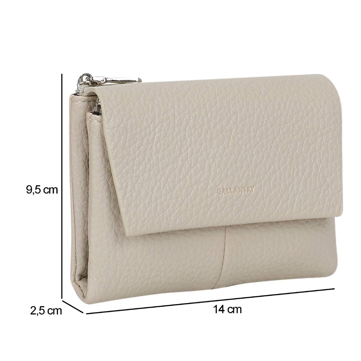 Portefeuille à Rabat Texturé Le Versatile Beige