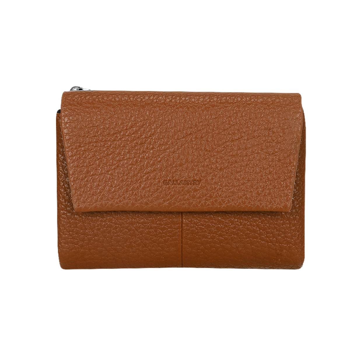 Portefeuille à Rabat Texturé Le Versatile Marron