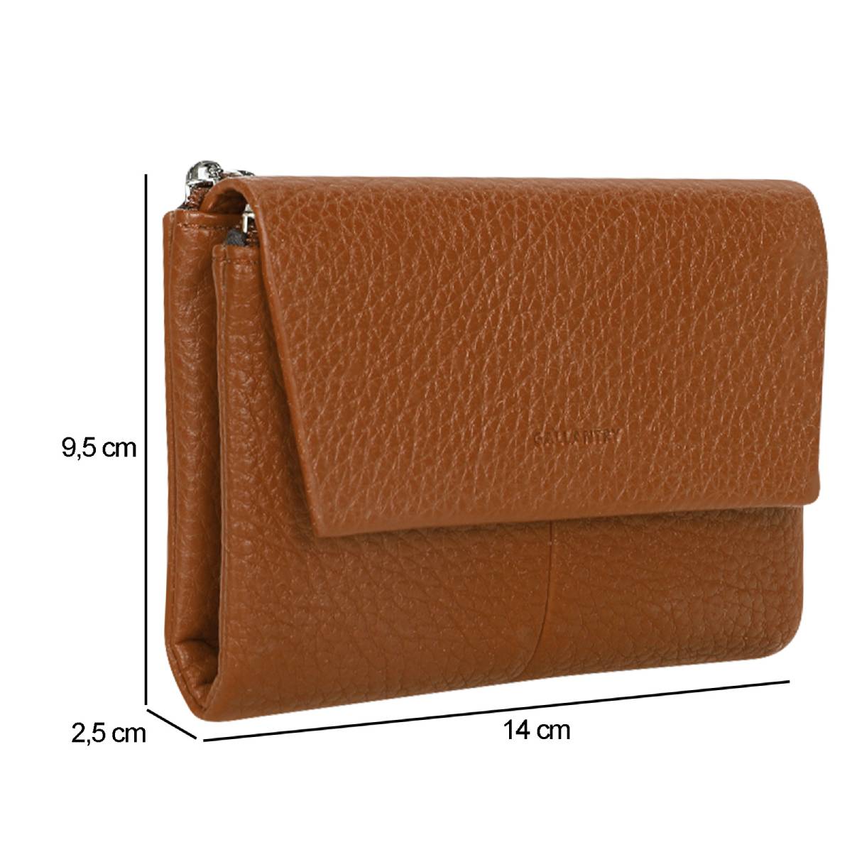 Portefeuille à Rabat Texturé Le Versatile Marron