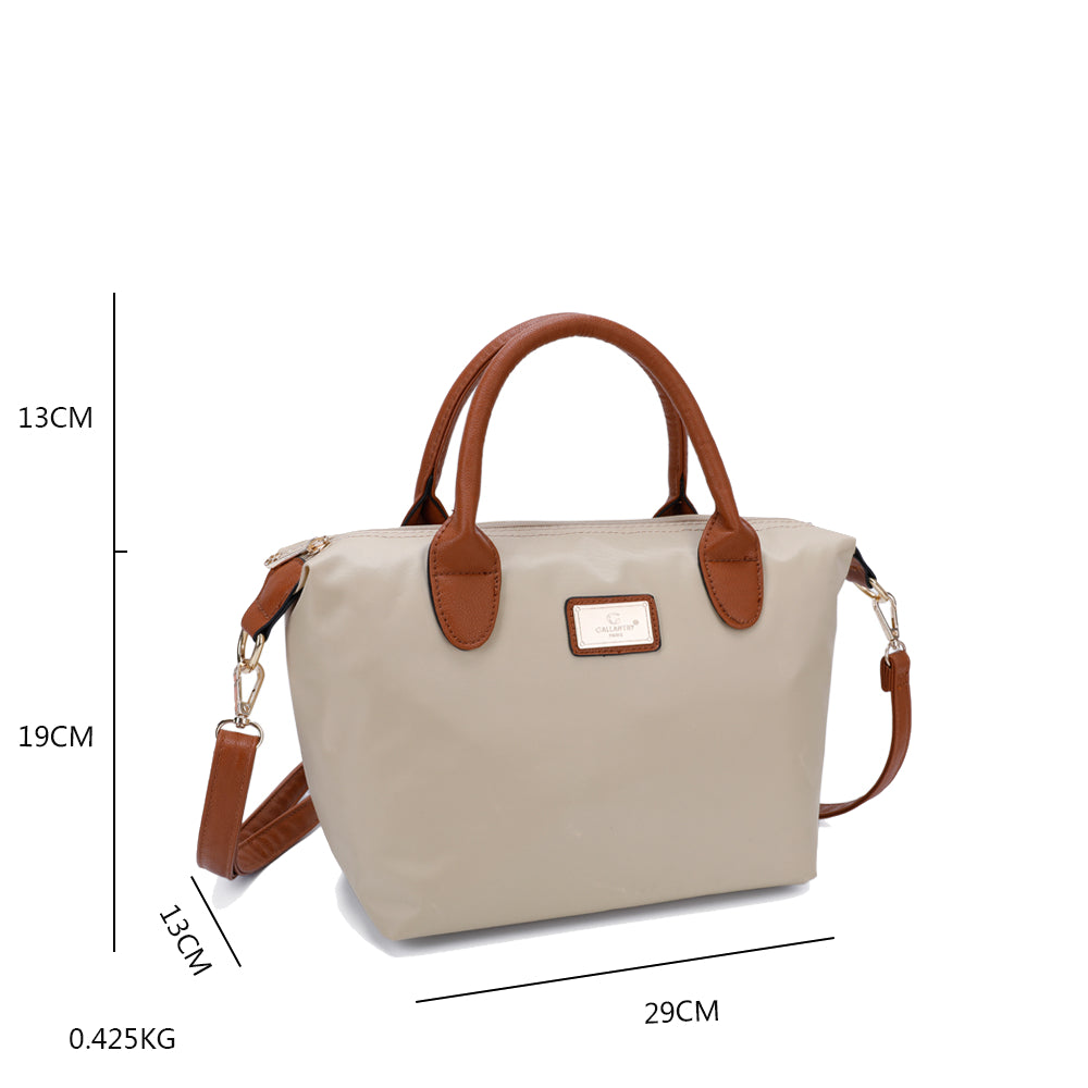 Sac à Main Shopper Mini avec Bandoulière Flanéria Beige