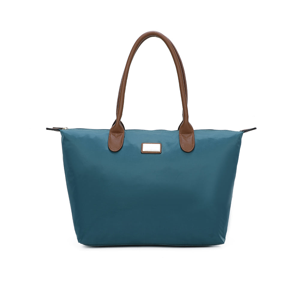 Sac à Main Shopper Maxi en Tissu Lisse Flanéria Beige
