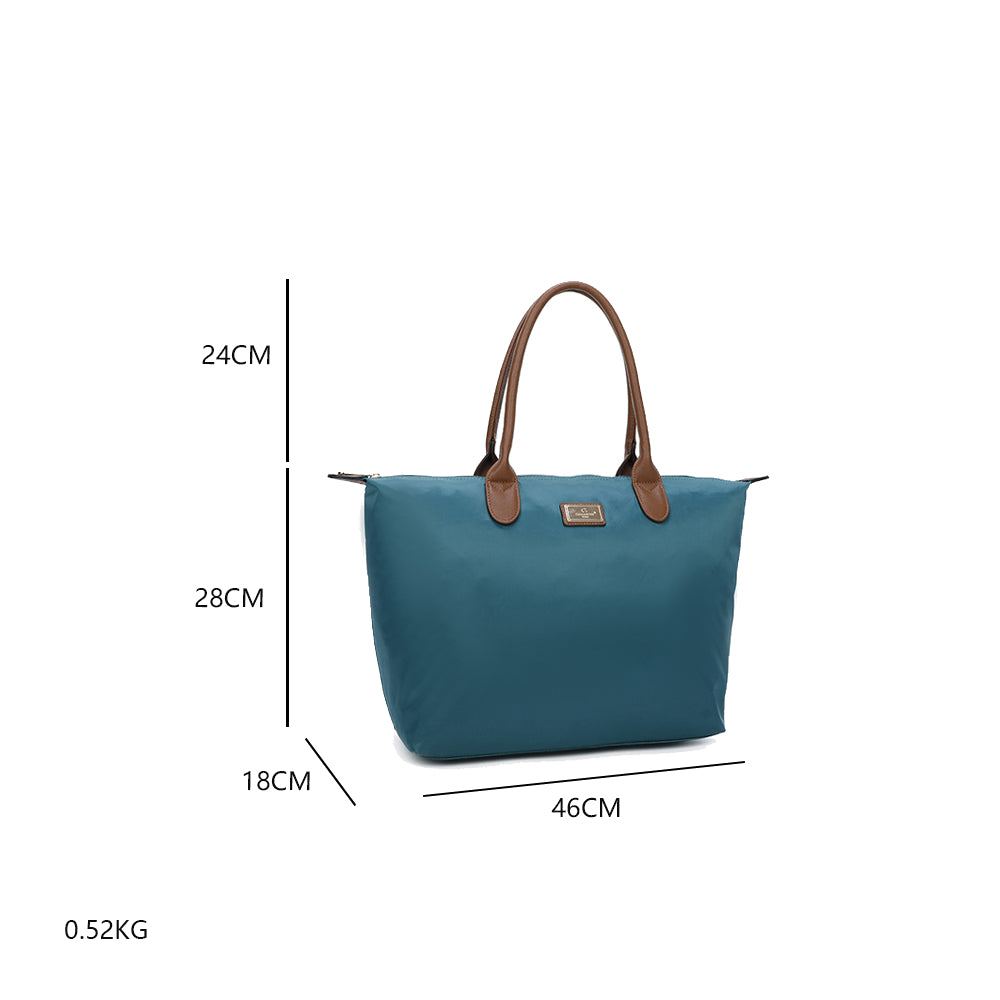 Sac à Main Shopper Maxi en Tissu Lisse Flanéria Beige