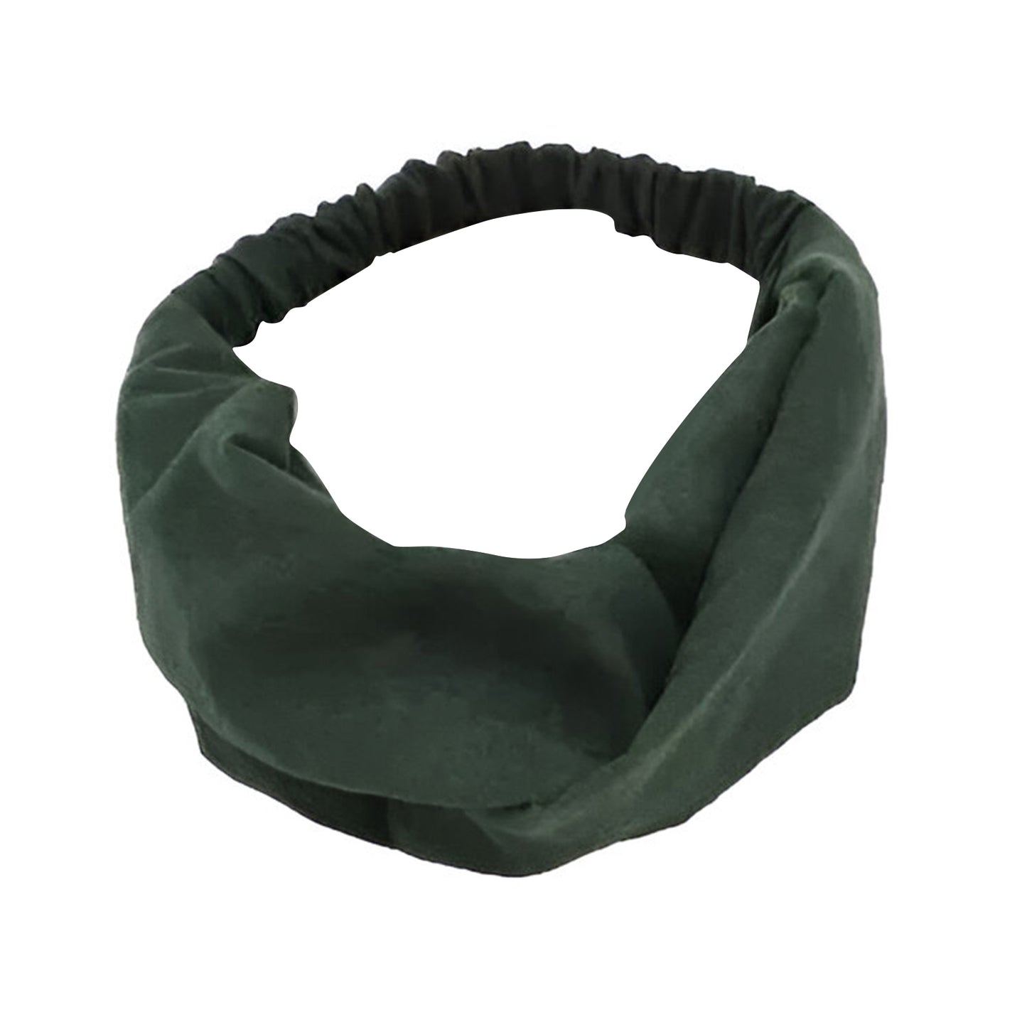 Bandeau Croisé en Velours Vert - Collection Addison