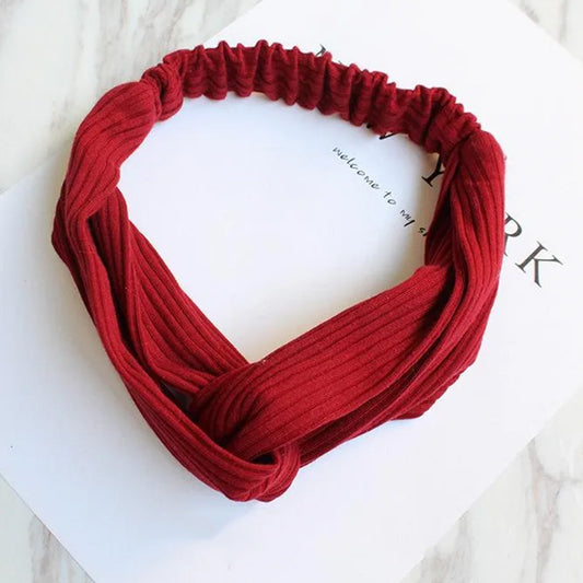 Bandeau Croisé en Maille Côtelée - Collection Eleanora