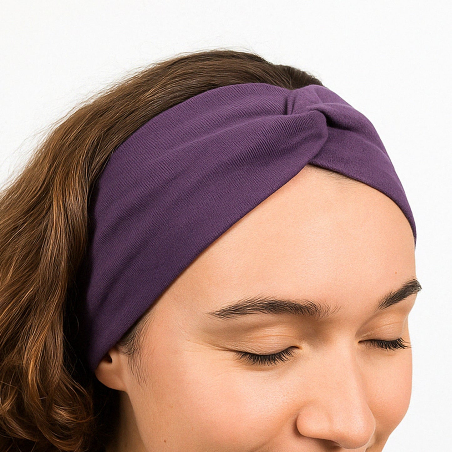 Bandeau Croisé Casual Aubergine