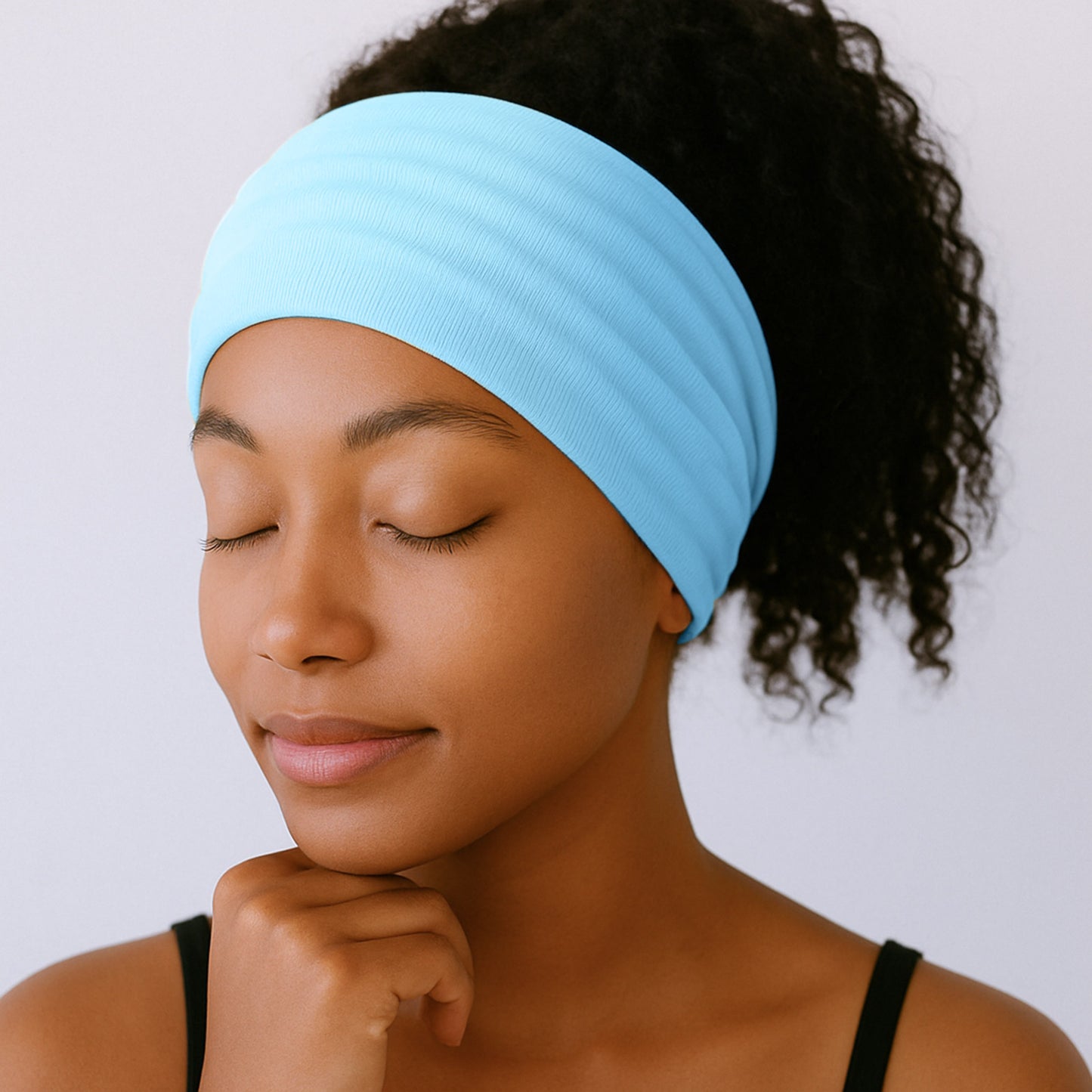 Bandeau Croisé Casual Bleu Clair