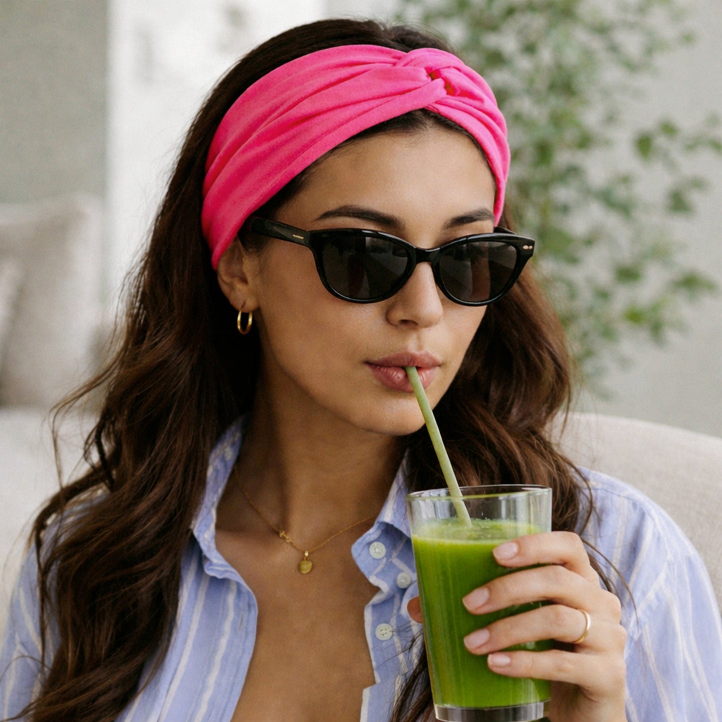 Bandeau Croisé Casual Ava-Lynn Fuchsia