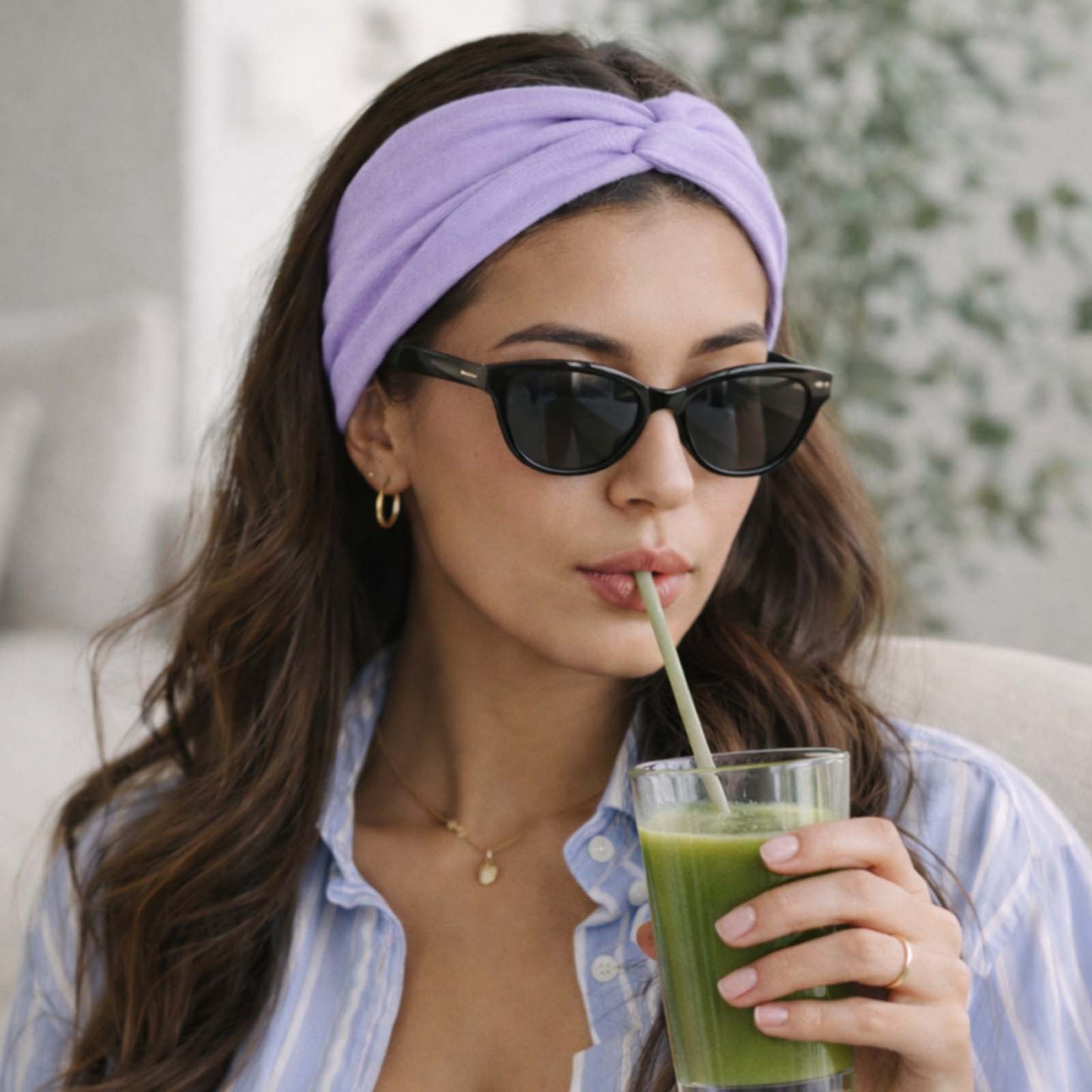 Bandeau Croisé Casual Ava-Lynn Violet Clair