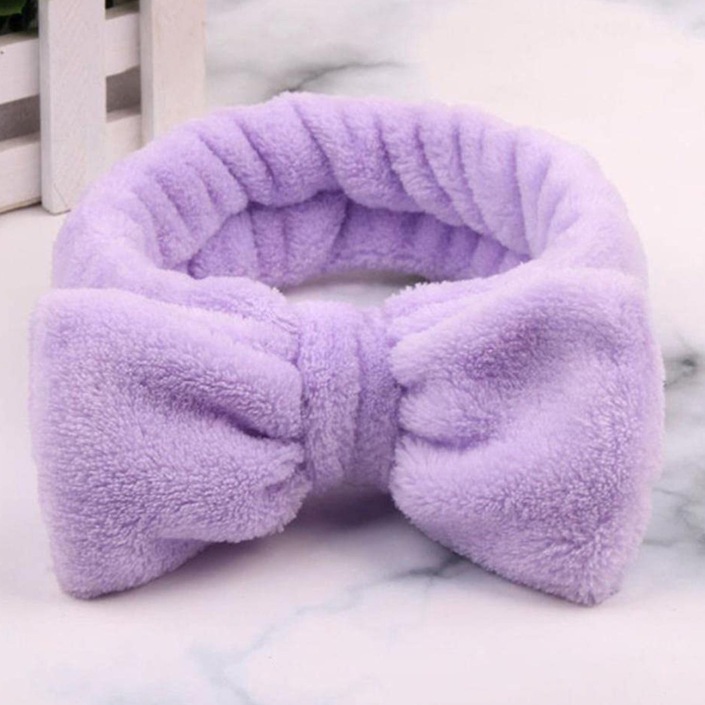 Bandeau Spa en Polaire Violet - Collection Harmony