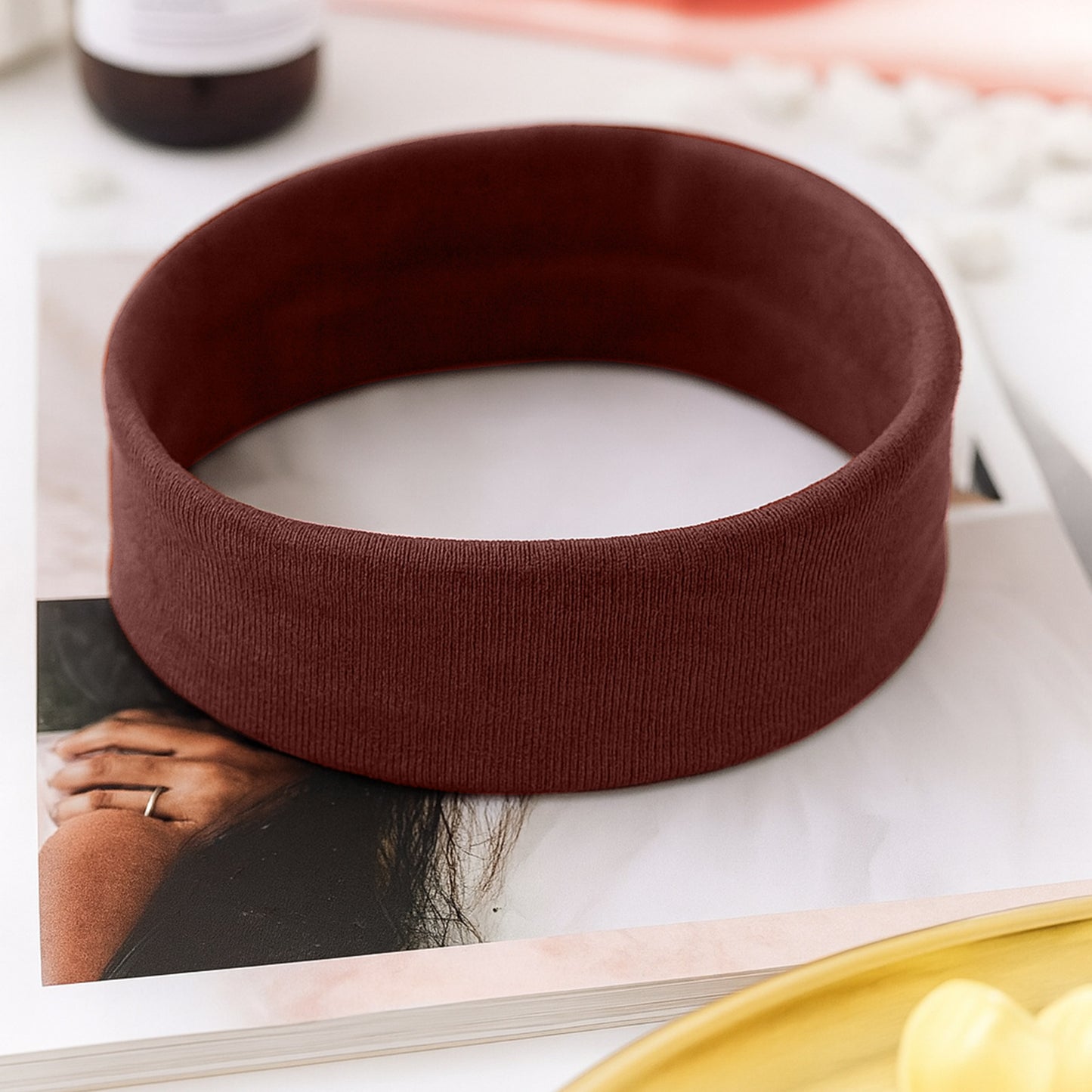 Bandeau Large Epic Bliss en Coton Marron