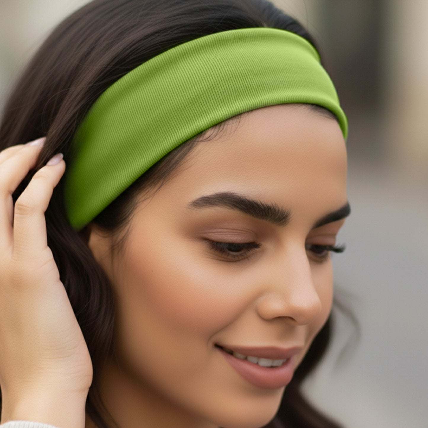 Bandeau Large Epic Bliss en Coton Vert Pomme