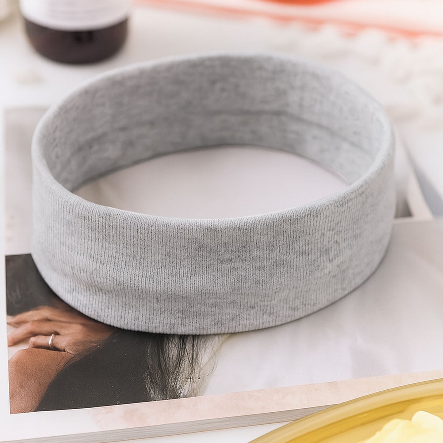 Bandeau Large Epic Bliss en Coton Gris Clair