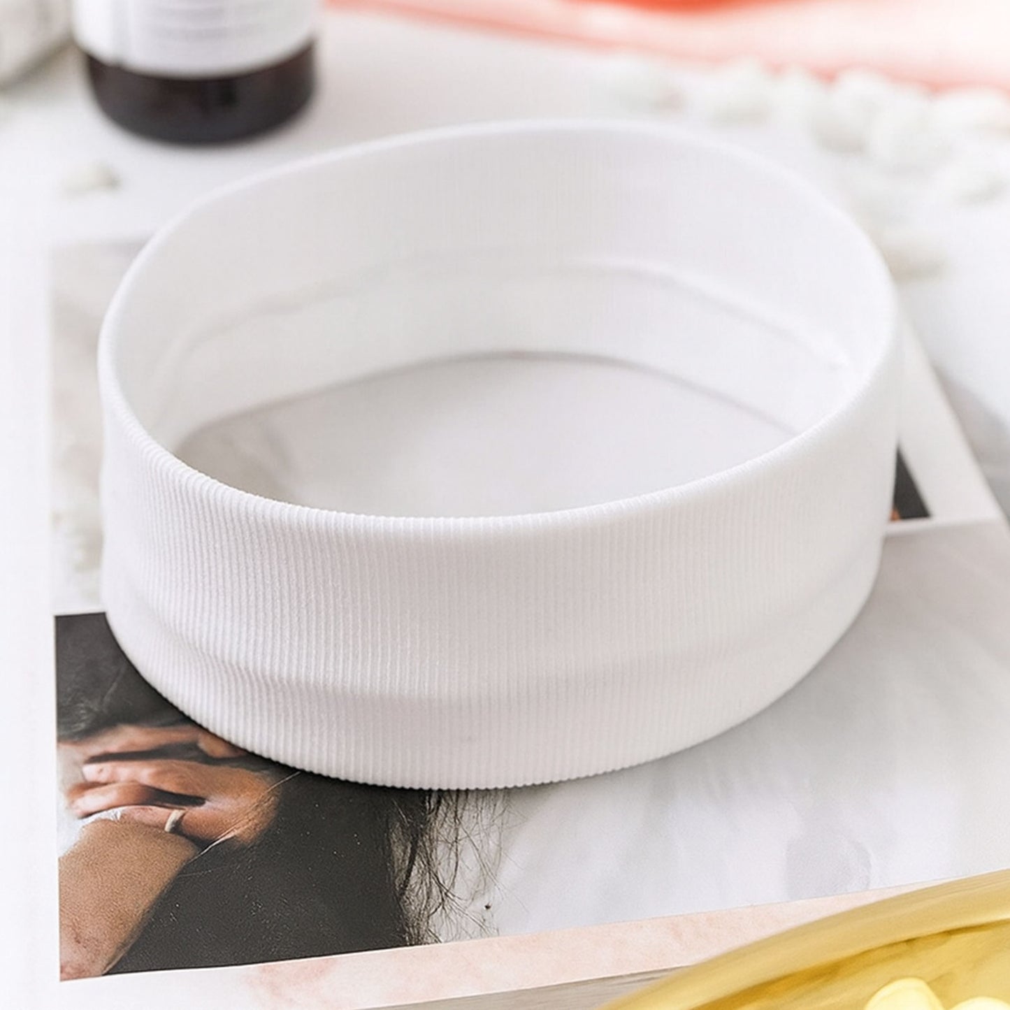 Bandeau Large Epic Bliss en Coton Blanc