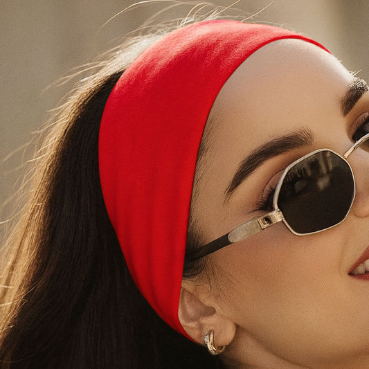 Bandeau Large Epic Bliss en Coton Rouge foncé