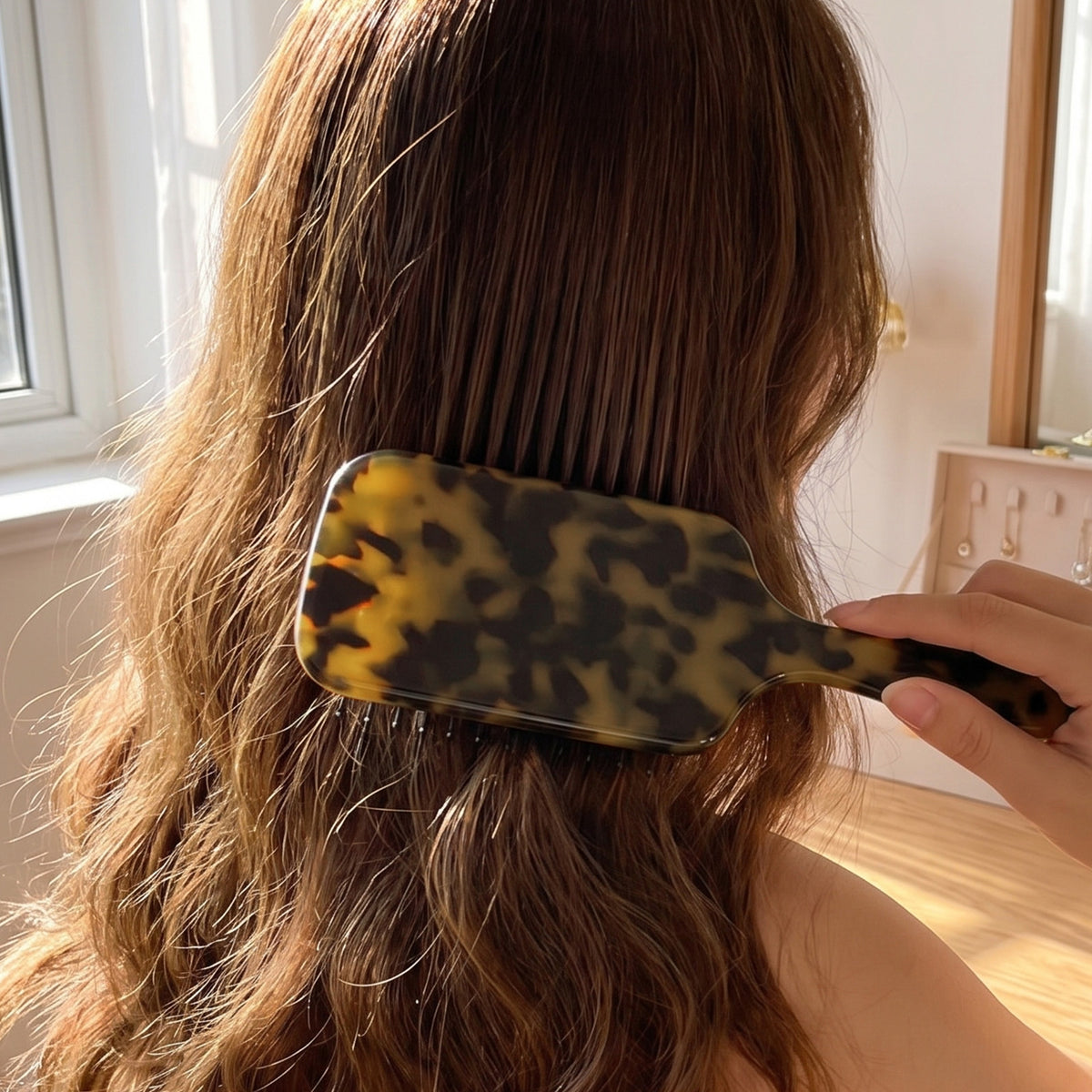 Brosse à Cheveux Chic & Démêlante Écaille