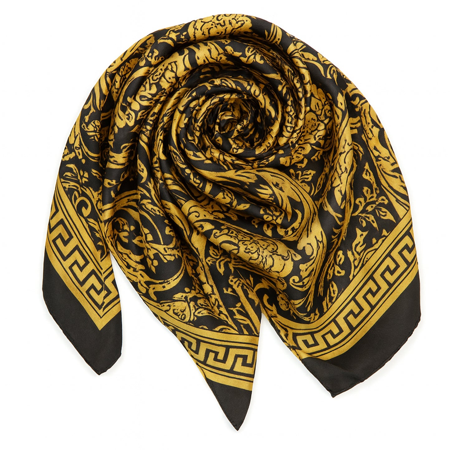 Foulard carré toucher soie Lux Barocco 90x90cm