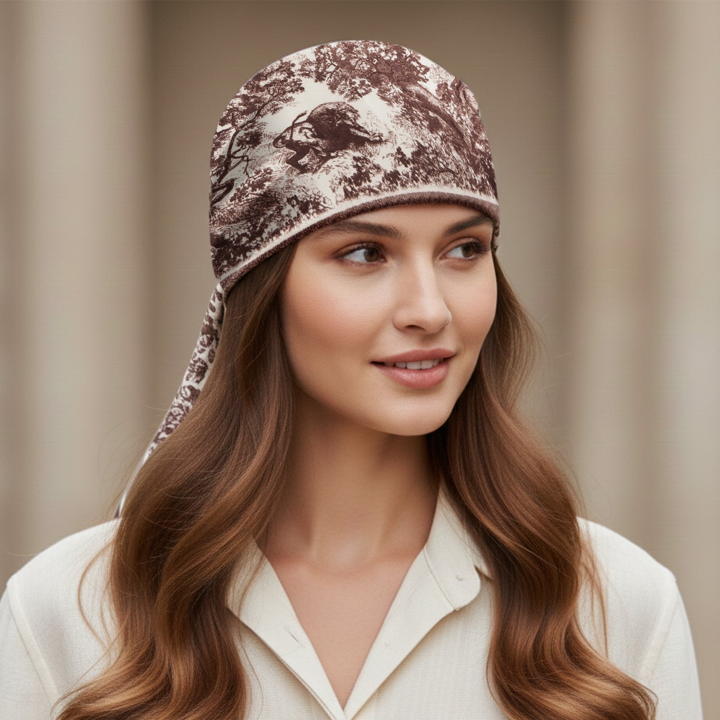 Foulard carré toucher soie Ember Baroque Edition - 70 x 70 cm