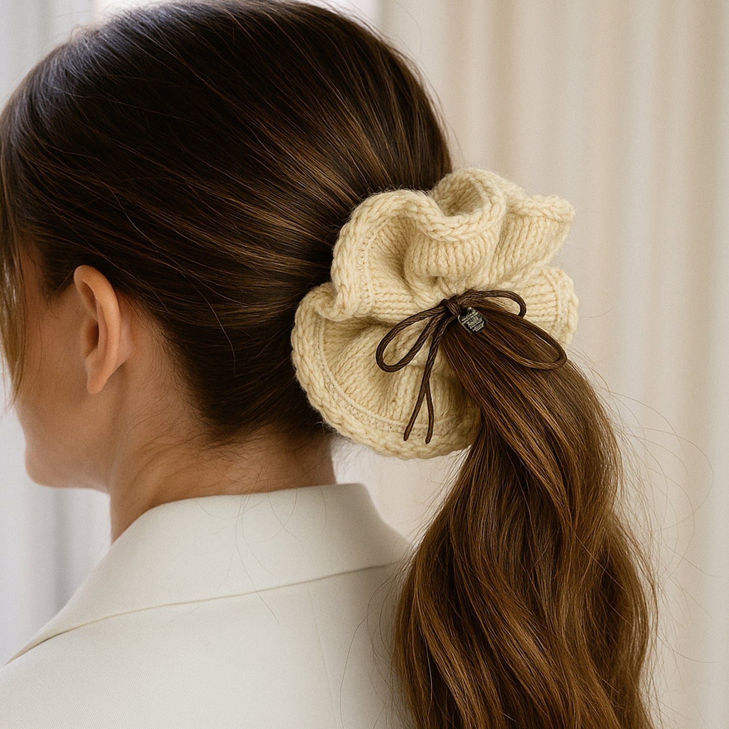 Chouchou Maille Douce Beige