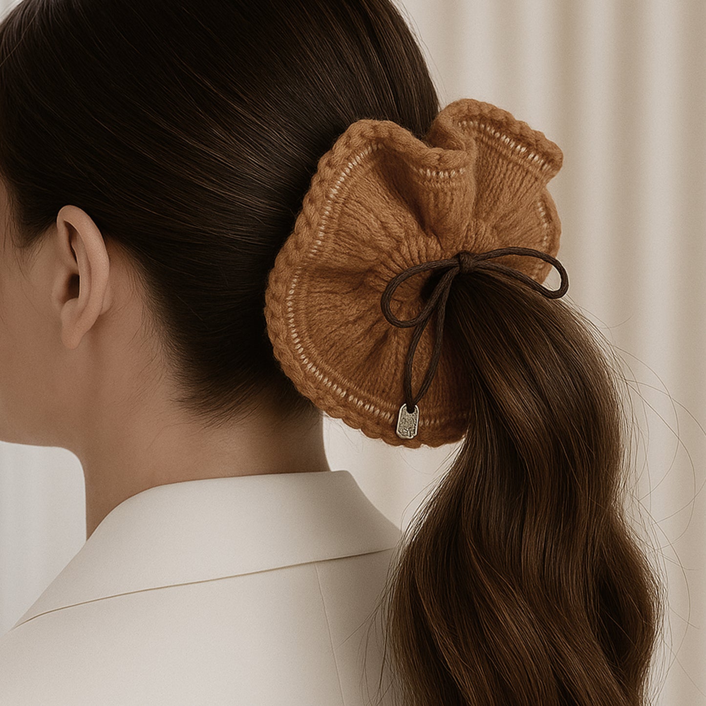 Chouchou en Maille Douce Cornelia Marron